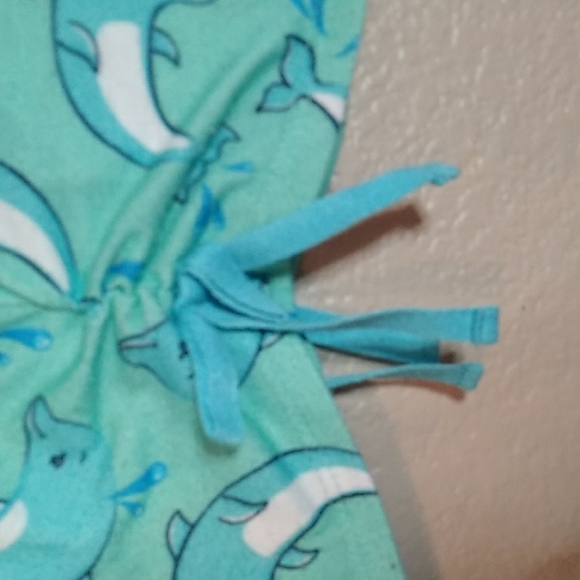 Justice 🐬  Girls P.J. Blue Dolphin Shorts (12) - Picture 5 of 9